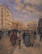 Theodore Robinson Fifth Avenue at Madison Square USA oil painting artist